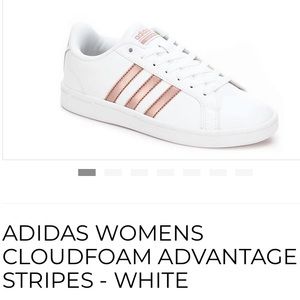 Adidas Cloadfoam Advantage white/rose gold sz7